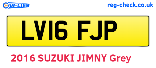 LV16FJP are the vehicle registration plates.