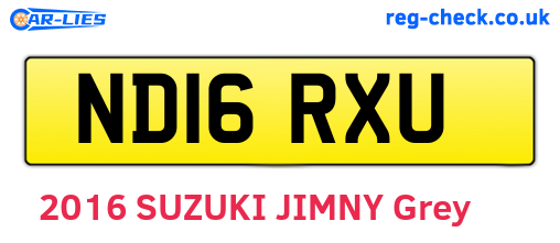 ND16RXU are the vehicle registration plates.