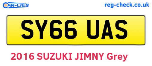 SY66UAS are the vehicle registration plates.