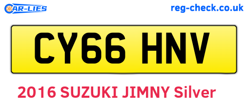 CY66HNV are the vehicle registration plates.