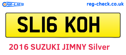 SL16KOH are the vehicle registration plates.