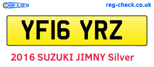 YF16YRZ are the vehicle registration plates.