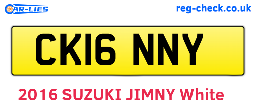 CK16NNY are the vehicle registration plates.