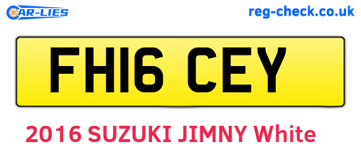 FH16CEY are the vehicle registration plates.