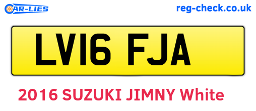 LV16FJA are the vehicle registration plates.