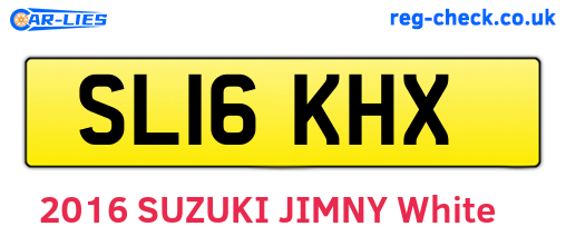 SL16KHX are the vehicle registration plates.