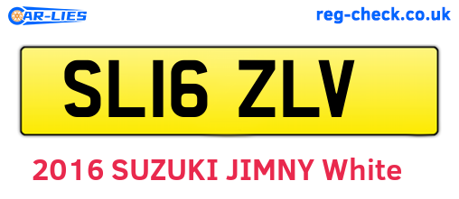 SL16ZLV are the vehicle registration plates.