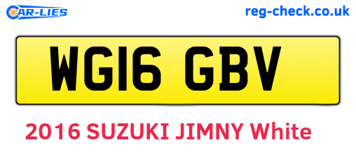 WG16GBV are the vehicle registration plates.