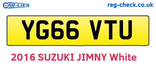 YG66VTU are the vehicle registration plates.