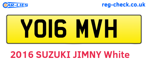 YO16MVH are the vehicle registration plates.