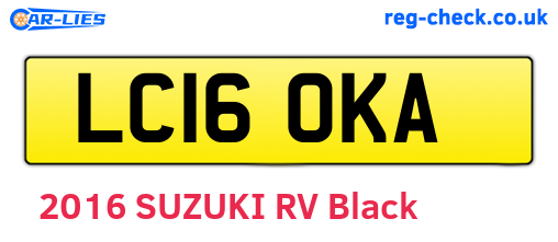 LC16OKA are the vehicle registration plates.