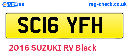 SC16YFH are the vehicle registration plates.