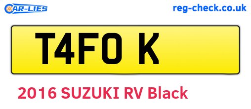 T4FOK are the vehicle registration plates.