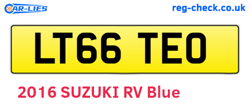 LT66TEO are the vehicle registration plates.