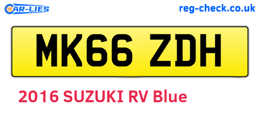 MK66ZDH are the vehicle registration plates.