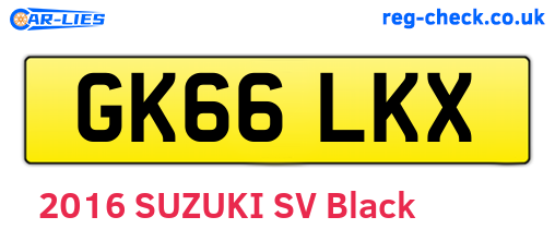 GK66LKX are the vehicle registration plates.