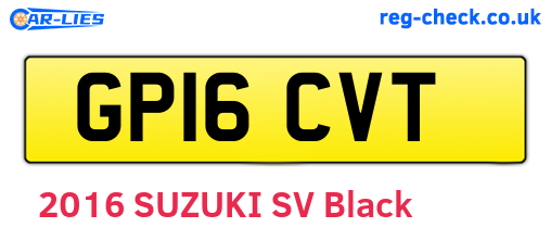 GP16CVT are the vehicle registration plates.