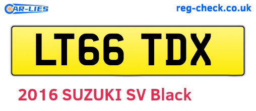 LT66TDX are the vehicle registration plates.