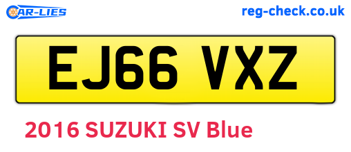 EJ66VXZ are the vehicle registration plates.