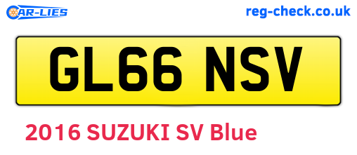 GL66NSV are the vehicle registration plates.