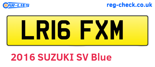 LR16FXM are the vehicle registration plates.
