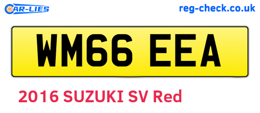WM66EEA are the vehicle registration plates.