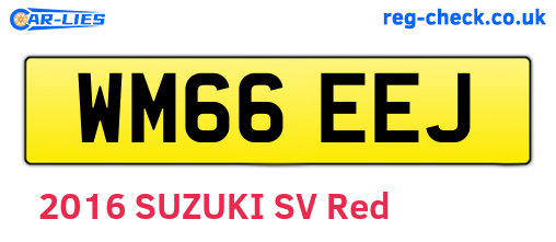 WM66EEJ are the vehicle registration plates.