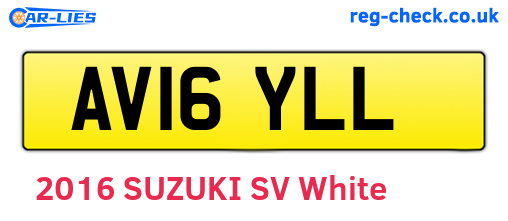 AV16YLL are the vehicle registration plates.