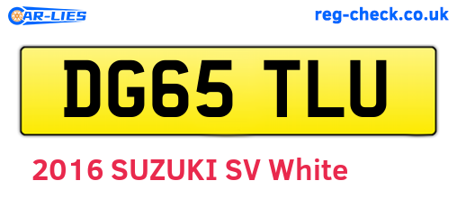 DG65TLU are the vehicle registration plates.