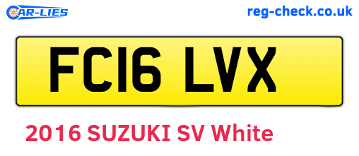 FC16LVX are the vehicle registration plates.