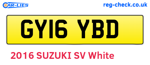 GY16YBD are the vehicle registration plates.