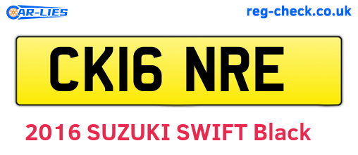 CK16NRE are the vehicle registration plates.