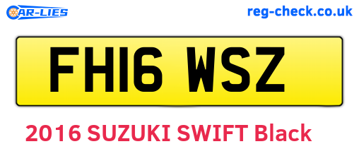 FH16WSZ are the vehicle registration plates.