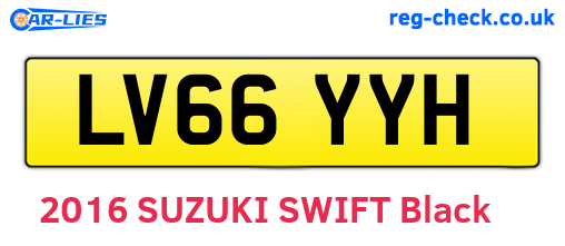 LV66YYH are the vehicle registration plates.