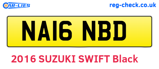 NA16NBD are the vehicle registration plates.