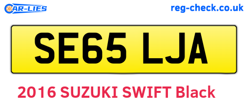SE65LJA are the vehicle registration plates.