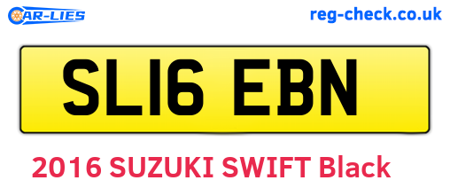 SL16EBN are the vehicle registration plates.