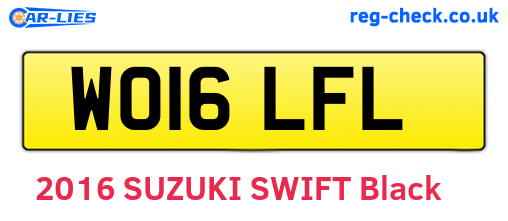 WO16LFL are the vehicle registration plates.