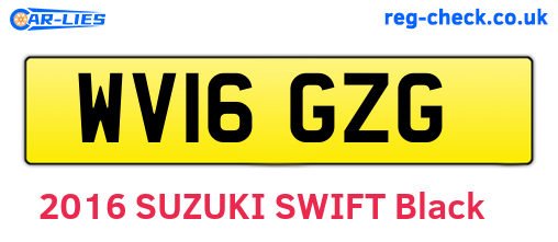 WV16GZG are the vehicle registration plates.
