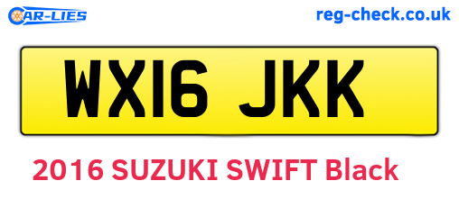 WX16JKK are the vehicle registration plates.