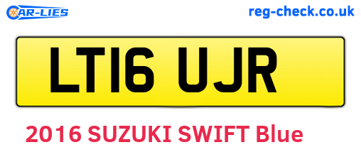 LT16UJR are the vehicle registration plates.