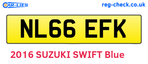NL66EFK are the vehicle registration plates.