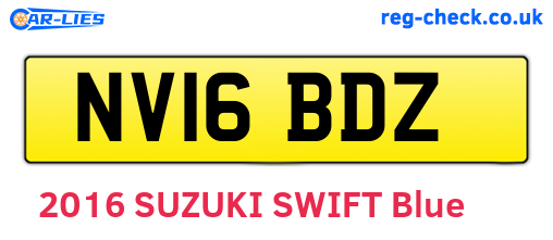 NV16BDZ are the vehicle registration plates.