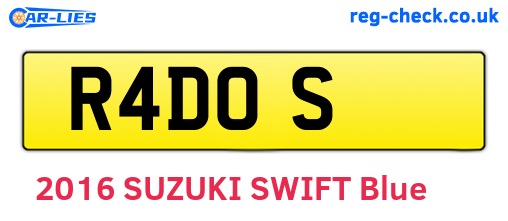 R4DOS are the vehicle registration plates.