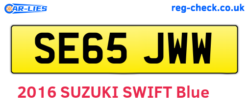 SE65JWW are the vehicle registration plates.
