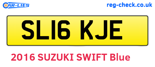 SL16KJE are the vehicle registration plates.