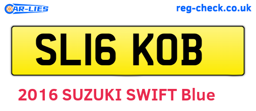 SL16KOB are the vehicle registration plates.