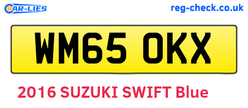 WM65OKX are the vehicle registration plates.
