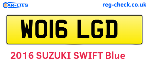 WO16LGD are the vehicle registration plates.