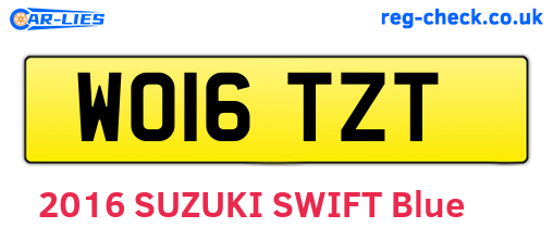 WO16TZT are the vehicle registration plates.